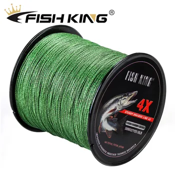 

FISH KING 300M/500M Braided Wire PE Braided Fishing Line 0.4#-6.0# 0.10mm-0.40mm 8-60LB 4 Strands PE Multifilament Fishing Line