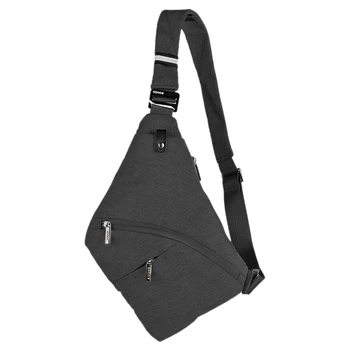 

Nylon Waterproof Men Fashion Bag Concise Casual Sport Solid Color Shoulder Bag Travel Adjustable Strap Shoulder Bag