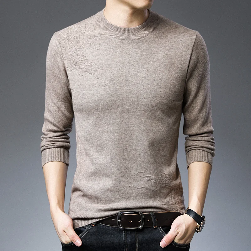 

Plus Size 6XL 7XL 8XL High Quality Brand Men Sweater 2019 Winter Thick Warm Chinese Style Jacquard Knitted Round Neck Sweaters