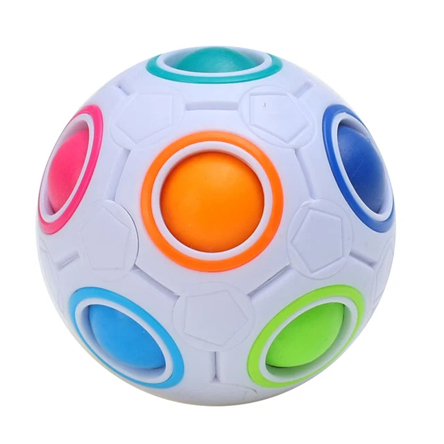 Creative Spherical Magic Cube Ball Rainbow Football Anti Stress Puzzles Toy Gift Puzzle Baby Early Educational Toy 6
