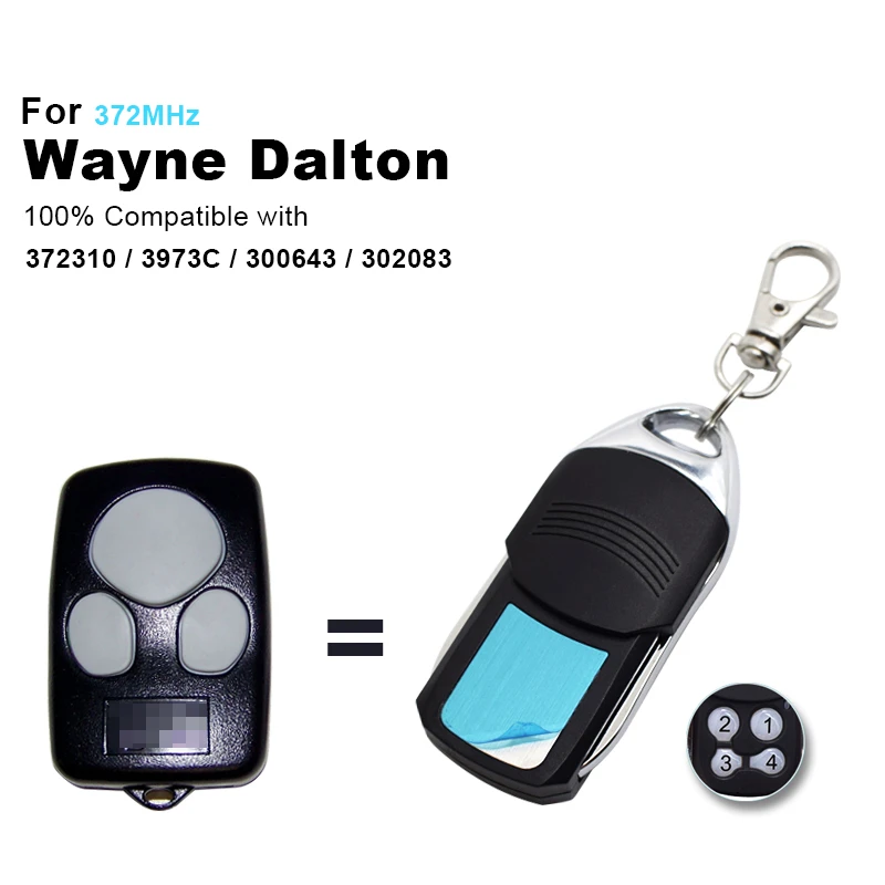 Wayne Dalton 372mhz 433mhz Garage Control For Wayne Dalton 30 Door Opener Keychain Door Remote Control Aliexpress