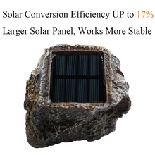 Топ-Солнечный садовый Каменный светильник, 10 светодиодный солнечный Водонепроницаемый Открытый Солнечный Точечный светильник для сада, патио, двора