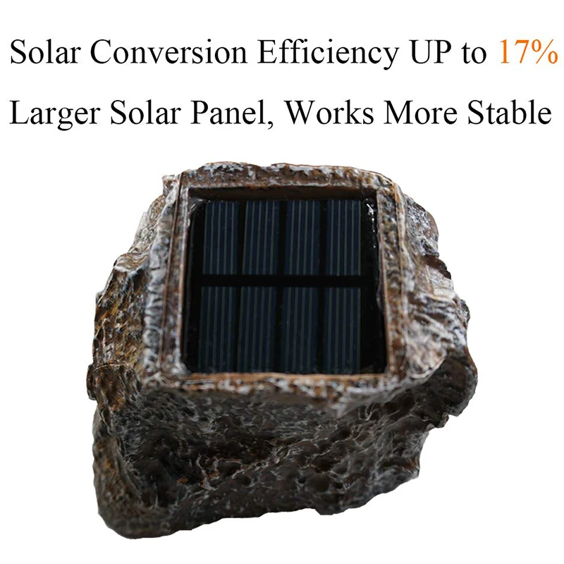 

Top-Solar Powered Garden Stone Rock Light, 10 LED Solar Waterproof Outdoor Solar Spotlight Light for Garden, Patio, Backyard Pat
