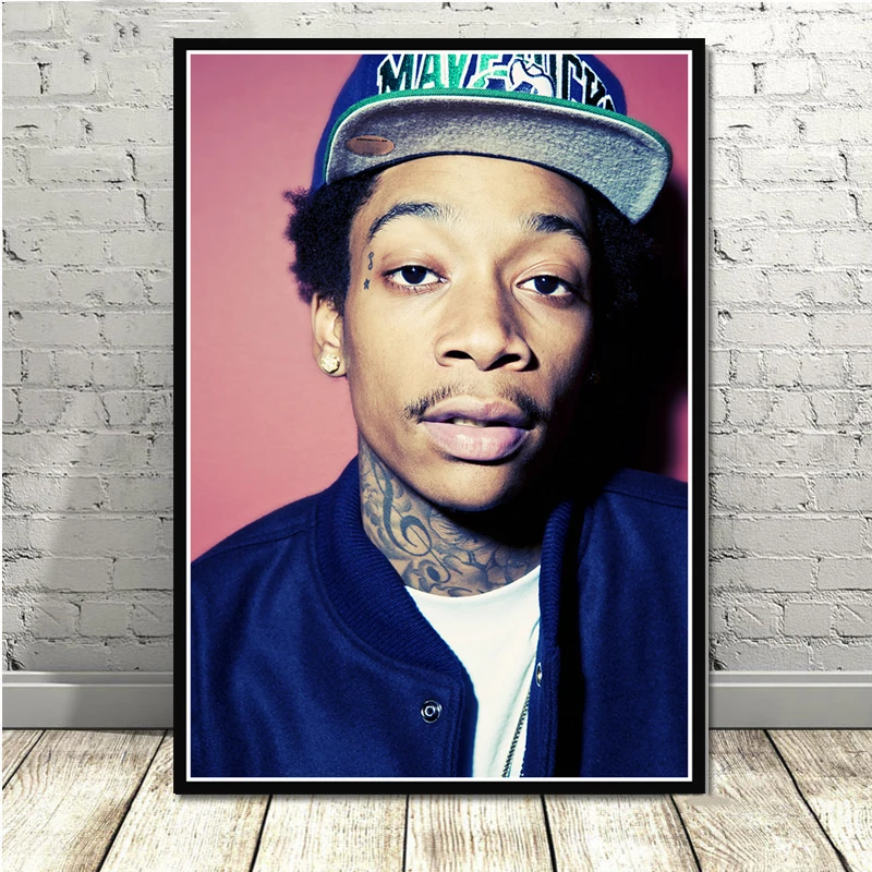 Горячая Wiz Khalifa, реперские кепки в стиле хип-хоп, с изображениями музыкальной Звезда Певица Холст Картина маслом плакатный принт искусство настенные картины для Гостиная домашний декор - Цвет: Светло-зеленый