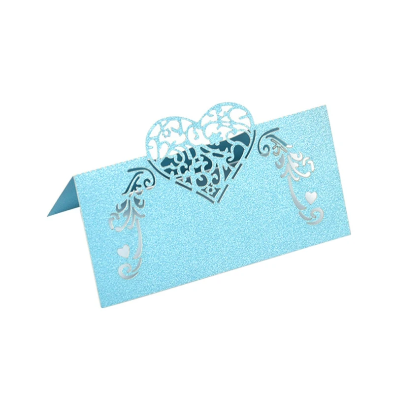  50 Heart Shape Foldable Wedding Place Cards Wedding Supplies Wedding Party Holiday Invitations 2020 - 4.0006E+12