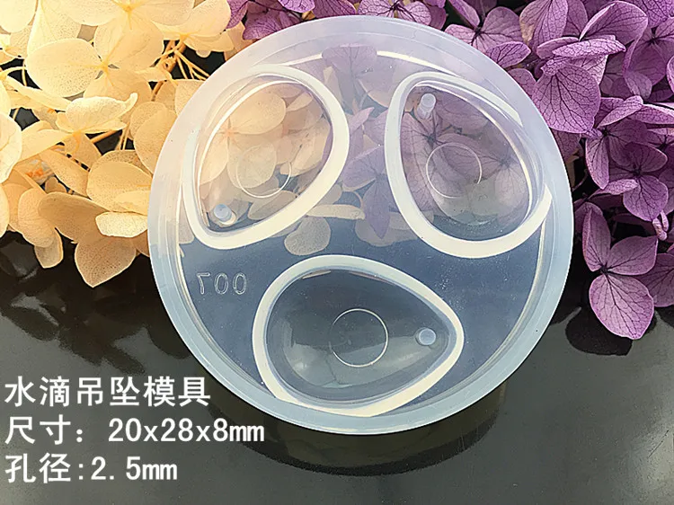 DIY силиконовая подвеска в виде капли воды драгоценный камень Плесень Смола корпус инструмент для изготовления изделий ювелирные изделия УФ смола кулон плесень Силиконовая форма УФ смола
