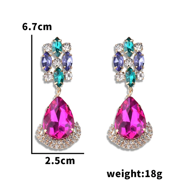 Buy Accessher Brass Stylish Pink Crystal Dangle Earrings For Women Online  at Best Prices in India - JioMart.