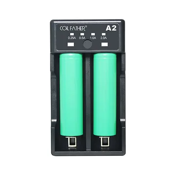 

Coil Father Electronic Cigarettes Battery Charger 18650 Dual Slot Plug Charger for 3.7V Li-Ion Battery 18350/18650/20700/21700 L