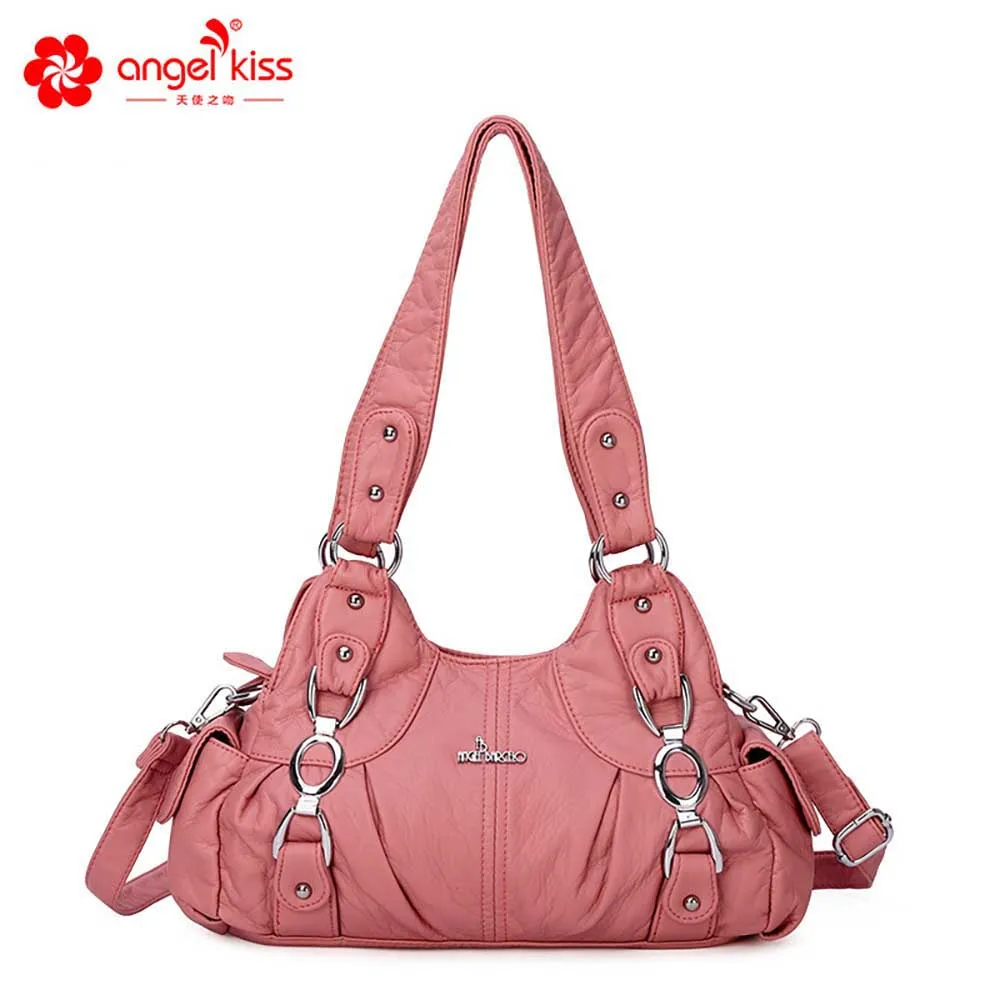 

Angelkiss Women Handbag PU Leather Bags Female Dumpling Shoulder Crossbody Bag Top-handle Handbag Tote Bag Bolsa