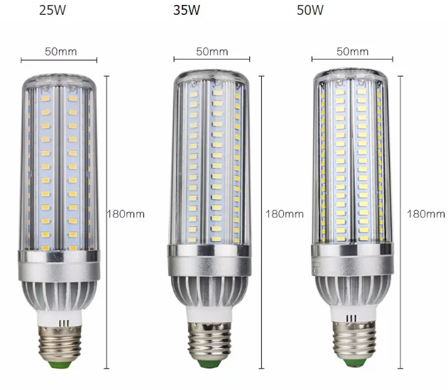 Led E27 E26 Высокая мощность 35 Вт 50 Вт 54 Вт светильник ing fan 360 градусов Лампа накаливания кукурузный светильник ing
