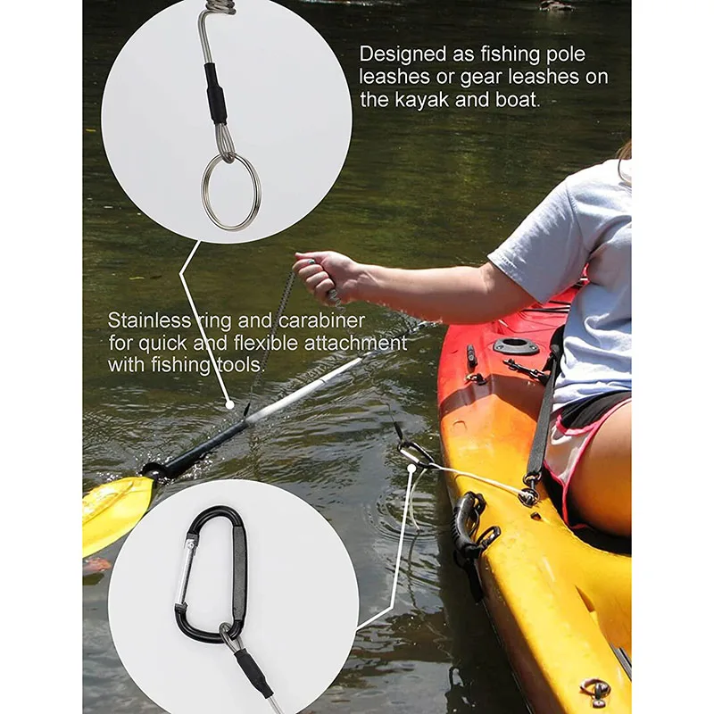 Description Picture 3 of itemCrazy Shark 1pcs Fishing Ropes Fishing Tools Boat Camping Fishing Lanyards Spring Coil Secure Lip Grips Pliers Tackle Tool