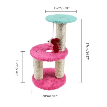 

Cats Tree Scratching Scratcher Climber Jumping Mouse Toy Sisal Kitten Claw Grind H7EA