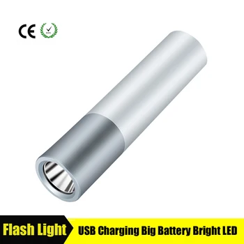 

Retractable Mobile Power Mini LED Flashlight USB Charging 5 Lighting Mode Flashlight