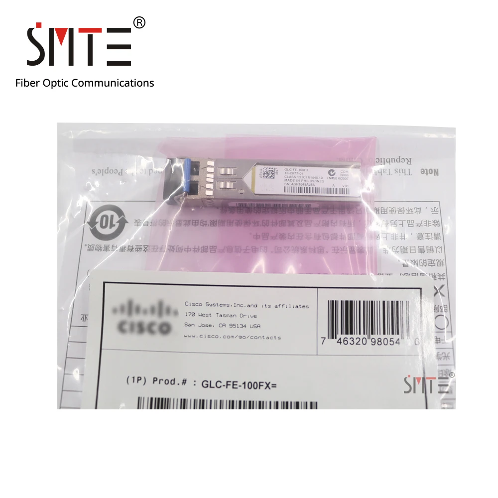 GLC-FE-100FX-RGD 100BASE-FX SFP модуль для Cisco Industrial Ethernet 100-MB порты 1310nm 2 км волоконно-оптический приемопередатчик