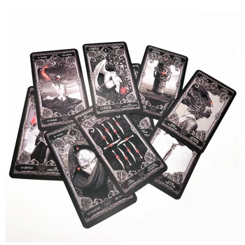 

2020 Newest English Mysterious Dark Tarot Card Read Fate Tarot Deck Board Game For Personal Use Cards Game Guidebook