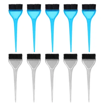 

10pcs Special Hair Brush For Hair Salon Hair Coloring Brush Tool Dye Cream Brush Professional Barber Shop Hair Tools (Random Col