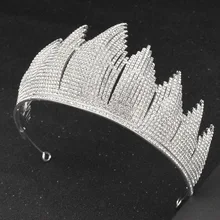 Роскошный горный хрусталь кристалл невесты корона тиара светильник диадема, тиара для женщин Свадебная Корона повязка на голову свадебные аксессуары для волос