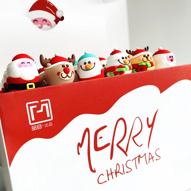 

10pcs Kawaii Merry Christmas Gel Pen Rollerball Pen Writing Pen School Office Supply Student Stationery Kids Gift