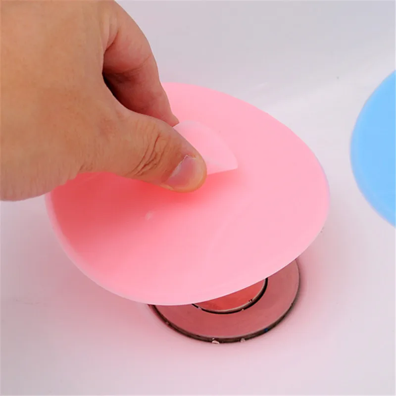 

Kitchen Anti-clogging Silicone Sink Strainer Bathroom with Suction Cup Shower Drain Floor Drain Water Bath Plug Cover Tool