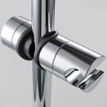 

New Accessories Universal ABS Plastic Shower Slide Rail Bar Holder Adjustable Clamp Holder Bracket Replacement Bathroom
