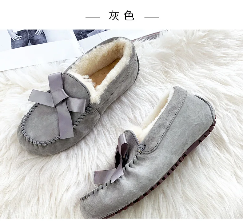 100% Natural Fur Women Shoes Moccasins women Loafers Soft Genuine Leather Leisure Flats Female Driving Casual Footwear