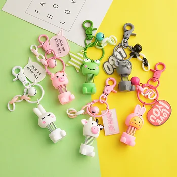 

New Cute Spring Cartoon Doll Key Chain Car Pendant Student Bag Key Chain Ornaments Men And Women Jewelry Creative Gifts