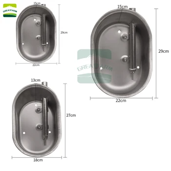 

Pig oval stainless steel pig drinking bowl thick pig automatic drinking fountain fattening pig drinking bowl sow pig farm tools