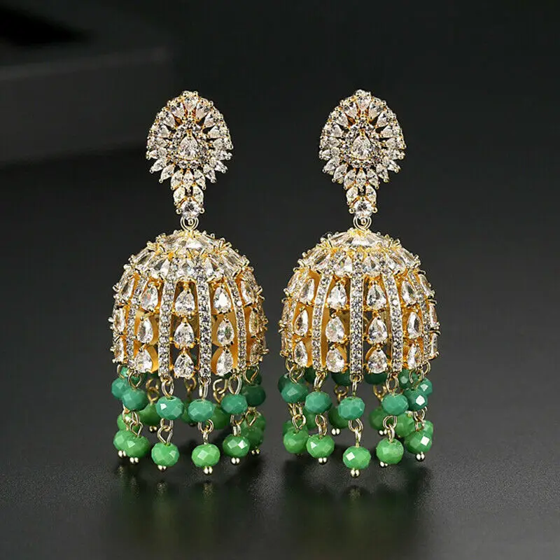 Кристальные серьги в античном стиле Jhumki Jhumka этнические подвески этническое