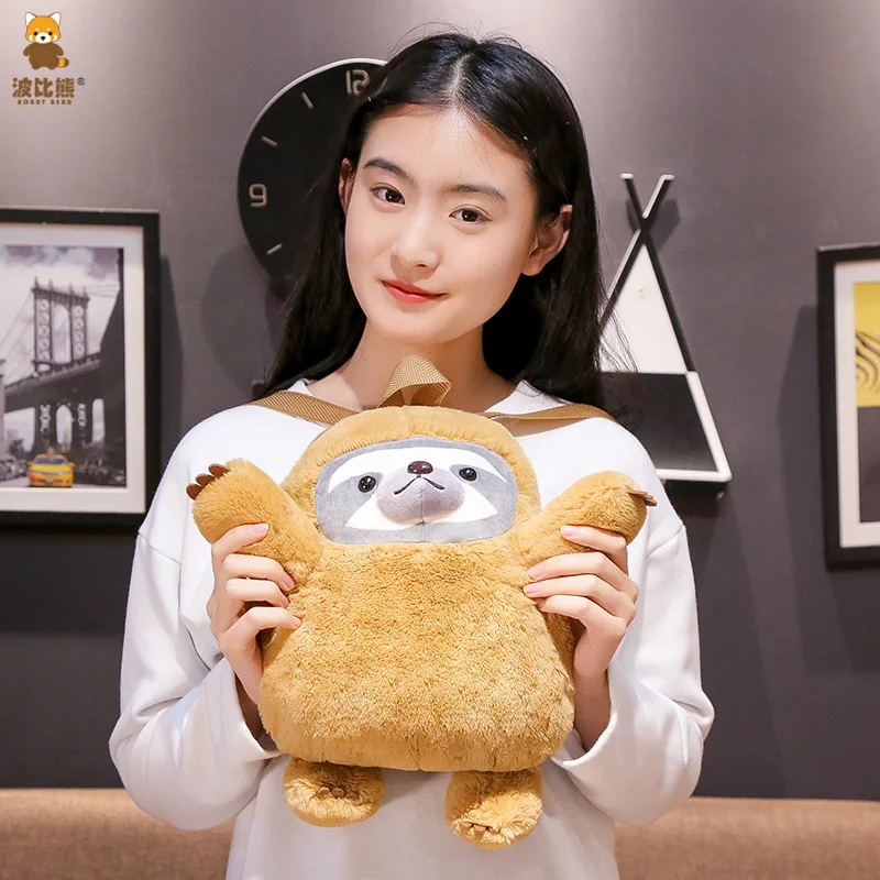 

2019 New Style Lightning Bradypod Plush Toys Backpack Infants Preschool School Bag Plush Backpack