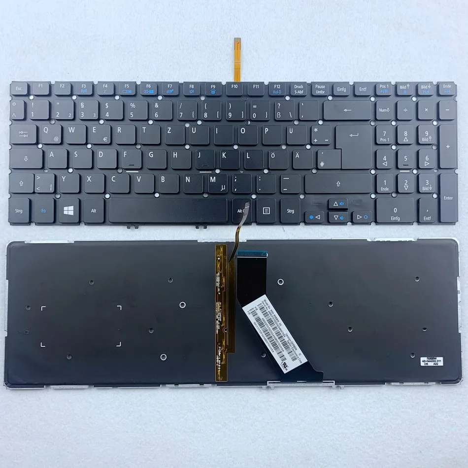Арабская латинская немецкая португальский с подсветкой клавиатура для ACER Aspire V5
