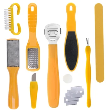 

10 In 1 Foot Scrubber Professional Pedicure Tools Kit Professional Cleaning Tool For Feet Cleaner Grooming Accessories