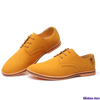 

Brand 2020 Spring Autumn Suede Leather Men Shoes Oxford Casual Classic Sneakers For Male Comfortable Shoe Footwear 38-46