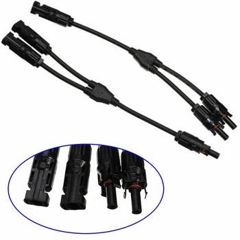 

1 Pair Solar Panel 30A 1000V Cable Wire Connector Y Branch Parallel Connection FFM MMF PV Wire T Splitter