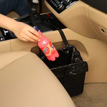 

Waterproof Car Trash Can Bin Auto Car Accessories Organizer Garbage Dump For Trash Can Cars Storage Pockets Closeable Portable