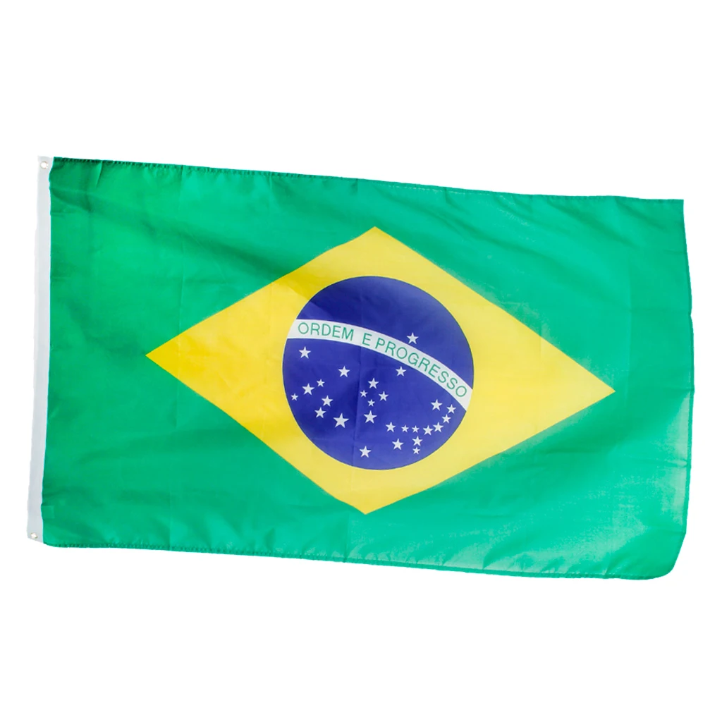 Large Brazil National Flag Brazilian Football Banner 150*90CM / 5*3FT Festival Supply