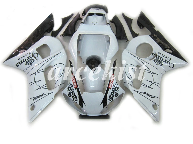Новые ABS Обтекатели наборы подходят для Yamaha YZF R6 1998 1999 2000 2001 2002 Обтекатель Набор R6 98 99 00 01 02 Пользовательские Белый Черный Корона