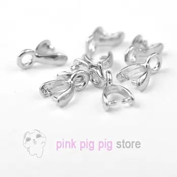 

JEXXI 100pcs 925 sterling silver 925 jewelry silver charms accessory pendants earrings 925 silver bail