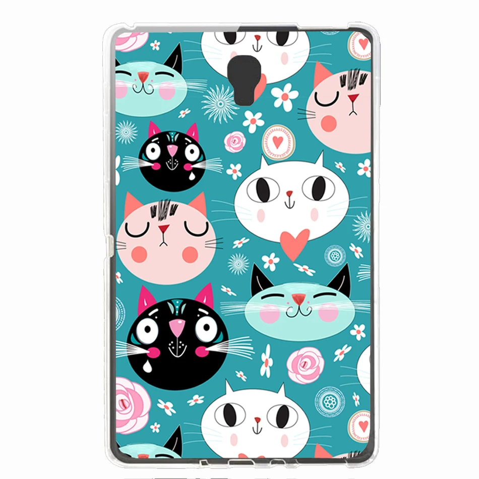 

soft TPU case for Samsung Galaxy Tab S 8.4 SM-T700 SM-T705 painted transparent tablet back cover Coque Capa Funda
