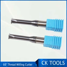 CNC Machine 60 Degree Solid Carbide Thread Single tooth Milling Cutter M 0.8 0.9 1 1.2 1.4 1 Single Flute Metric end mill mills