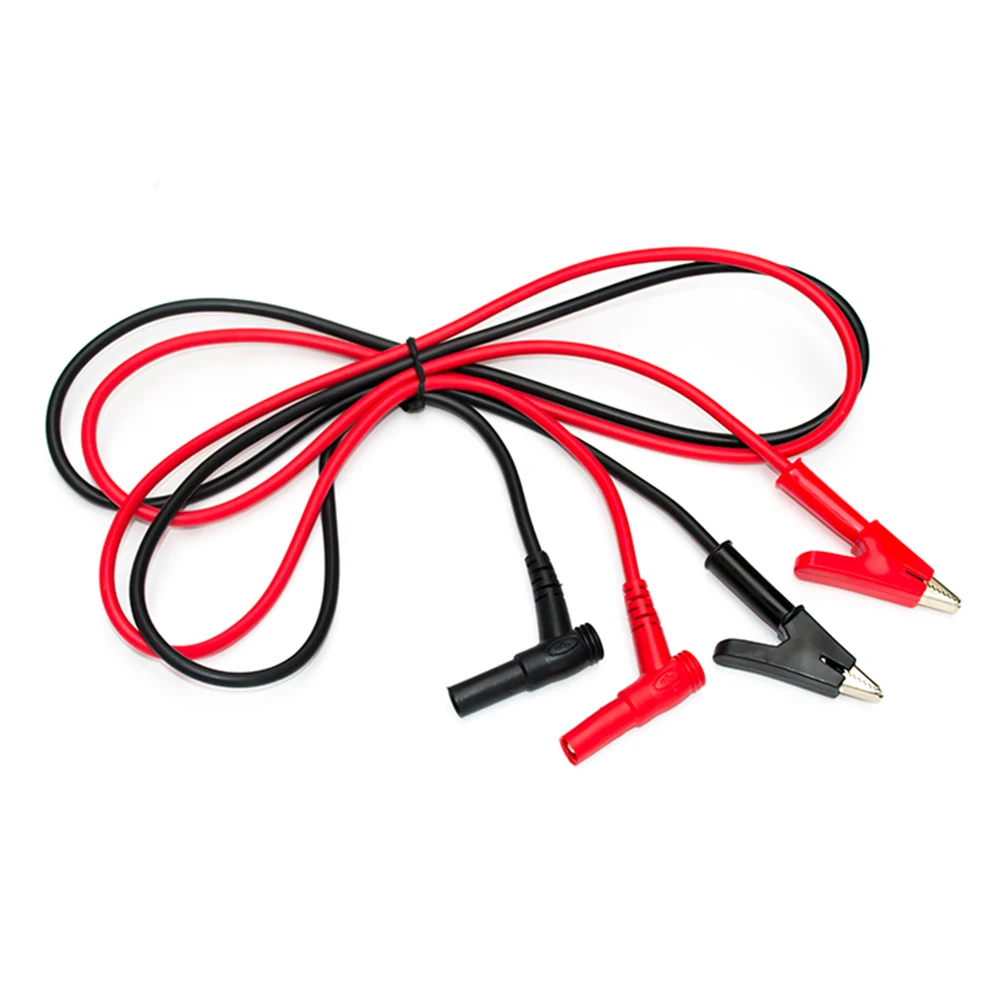 

2 Pcs Lead Lab Heavy Duty 1m Red Black Banana Plug To Alligator Clip Wire Crocodile Clip Safe Probe Test Cable For Multimeter