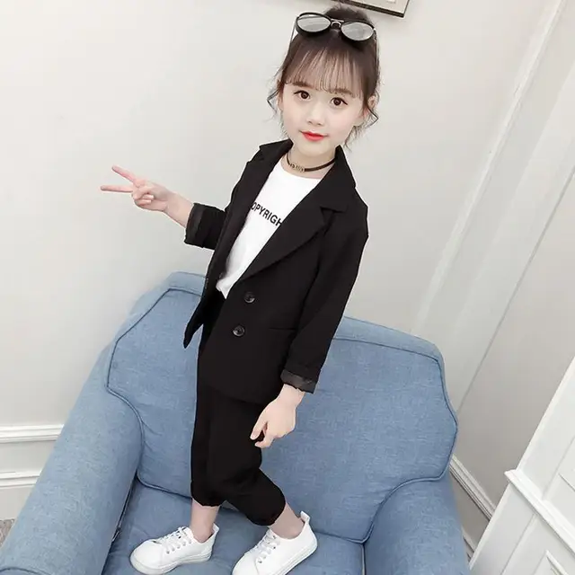 Girls Shirts + Dress Pants Suits Autumn New Winter Casual Kids Teen Clothes  6 8 10 12 14 Years