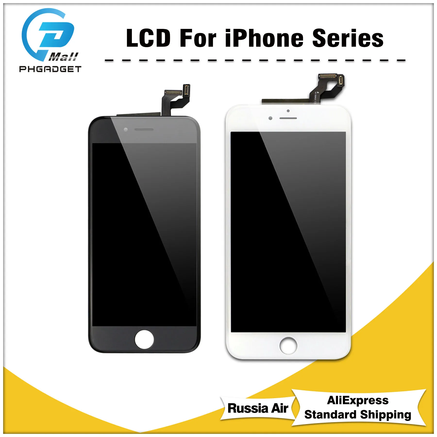 10 шт./лот ЖК дисплей + цифровой преобразователь сенсорного экрана для iPhone 5 5S 5C 6 6S 7