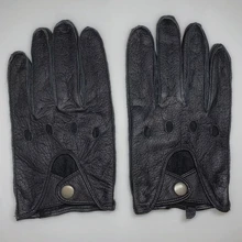 Nh luvas de couro genuíno para homem inverno manter quente marrom real goatskin couro luvas super desconto liquidação KCM J