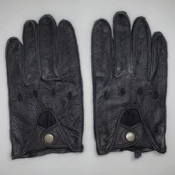 NH Spring Genuine Leather Gloves for men Fashion Black Goatskin Driving Unlined Gloves Super Discount Clearance Sale KCM-K