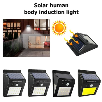

Rechargeable Solar Light 20/30/40 LED Waterproof PIR Motion Sensor Security Solar Lamp Garden Light Outdoor Emergency Wall Light