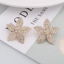 Новые модные серьги-гвоздики в виде цветка с кубическим цирконием для женщин, элегантные стразы, ювелирные изделия, подарок на день Святого Валентина