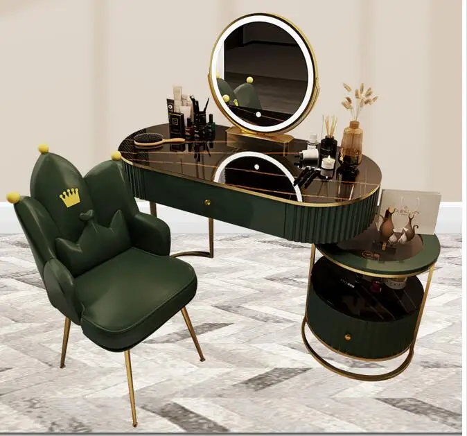 

Dressing table makeup table bedroom modern simple retractable storage cabinet