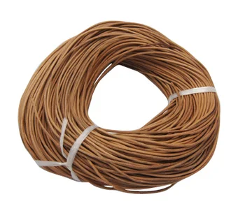

100m/roll 2.5mm Round Cowhide Leather Cords for Jewelry Pendant Necklace Making