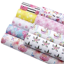 20*34 см Единорог динозавры следа искусственная кожа, материалы для ручных поделок для изготовления сережек, 1Yc4028