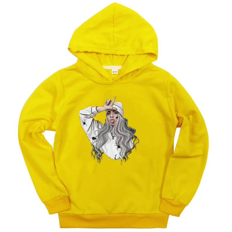 Новинка года; детские толстовки с капюшоном и принтом Billie Eilish для малышей; повседневные осенние толстовки для мальчиков и девочек; спортивная одежда с капюшоном для детей-подростков; Одежда для младенцев - Цвет: Hoodies 7